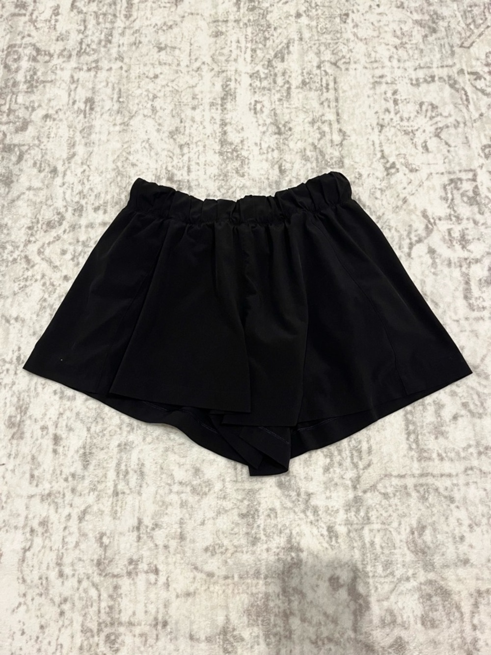 Athleta Girl Flowy Shorts w/ Inner Bike Short Liner – Large (12) – Black – VGUC
